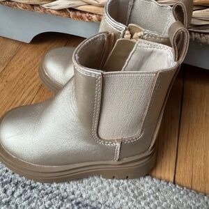 Toddler girl gold boots